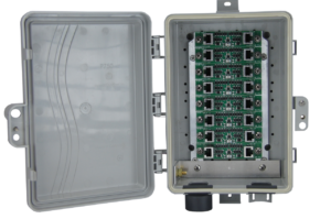 Outdoor Tower/Wall Mount 8 Circuit Ethernet Surge Protector