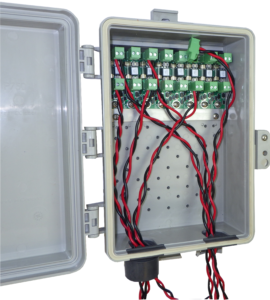 Outdoor Tower/Wall Mount Combination 4 DC and 4 Gig Ethernet Surge Protector